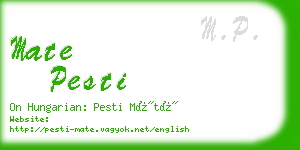 mate pesti business card